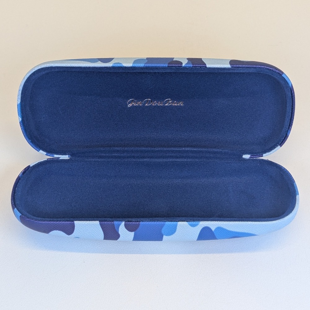 Jin Dou Ban Blue Camo Hard Shell Glasses Case